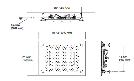 LOURE-RECTANGLE MF RAINPANEL(600 X 800) - KOHLER LUXURY -  ( POLISHED CHROME - LUXURY - 0x0 mm - 0inchx0inch )