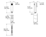 (PRUN)CUFF HEALTH FAUCET - KOHLER PREMIUM -  ( WHITE - PREMIUM - 0x15 mm - 0inchX0.6inch )