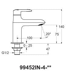 KUMIN-PILLAR COCK - KOHLER POPULAR -  ( POLISHED CHROME - POPULAR - 0x15 mm - 0.5inchX0.6inch )