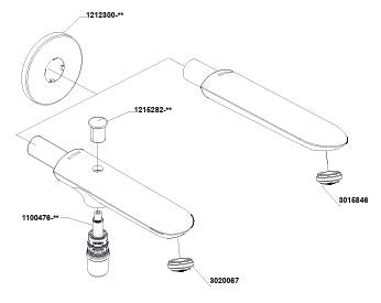 KUMIN-PLAIN BATH SPOUT W/O DIVERT - KOHLER POPULAR -  ( POLISHED CHROME - POPULAR - 0x0 mm - 0inchx0inch )