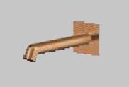 BRASS PLAIN SPOUT - AQUANT - (BRUSHED ROSE GOLD - ORCHID SERIES - 0x0 mm - 0inchX0inch)