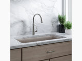 CAIRN NEOROC QUARTZ UNDERMNT SINGLE BASIN SINK W/RACK - KOHLER LUXURY -  ( MATTE TAUPE - LUXURY - 851x465 mm - 34inchX18.6inch )