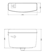 (PRUN) SLEEK ESSENCE PVC CISTERN SINGLE FLUSH - HINDWARE -  ( STAR WHITE -  - 0x0 mm - 0inchX0inch )