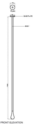 CEILING/M BASIN SPOUT 200MM EXTN PIPE - AQUANT - ( CHROME - - 0x0 mm - 0inchX0inch )