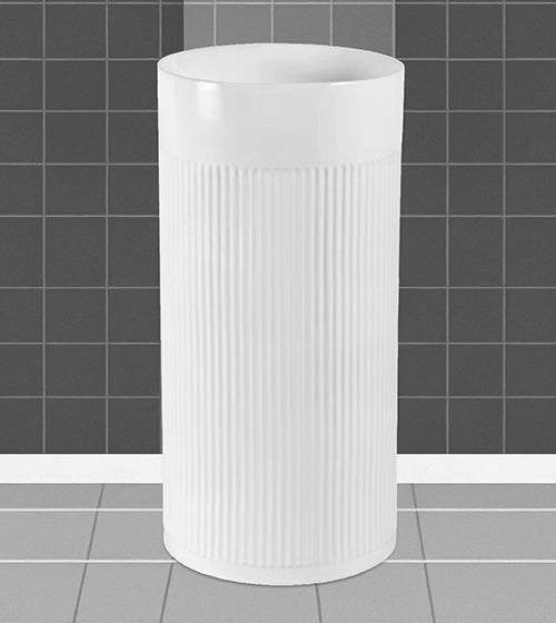 FLOOR MOUNTED WASH BASIN - AQUANT - ( GLOSSY WHITE - - 410x850 mm - 16.4inchX34inch )