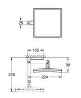 SELECTION CUBE COSMETIC MIRROR - GROHE -  ( CHROME - G4 - SELECTION - 0x0 mm - 0inchX0inch )