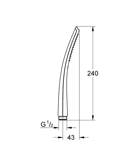 VERIS STICK HAND SHOWER - GROHE -  ( CHROME - G5 - VERIS - 0x15 mm - 0inchX0.6inch )