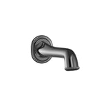 BATH TUB SPOUT WITH WALL FLANGE - JAQUAR FAUCETS -  ( BLACK CHROME - SPOUT - 0x15 mm - 0inchX0.5inch )