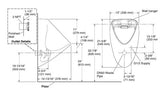 W/H URINAL WITH REAR INLET - KOHLER PREMIUM -  ( BLACK - PREMIUM - 376x330 mm - 15inchX13inch )