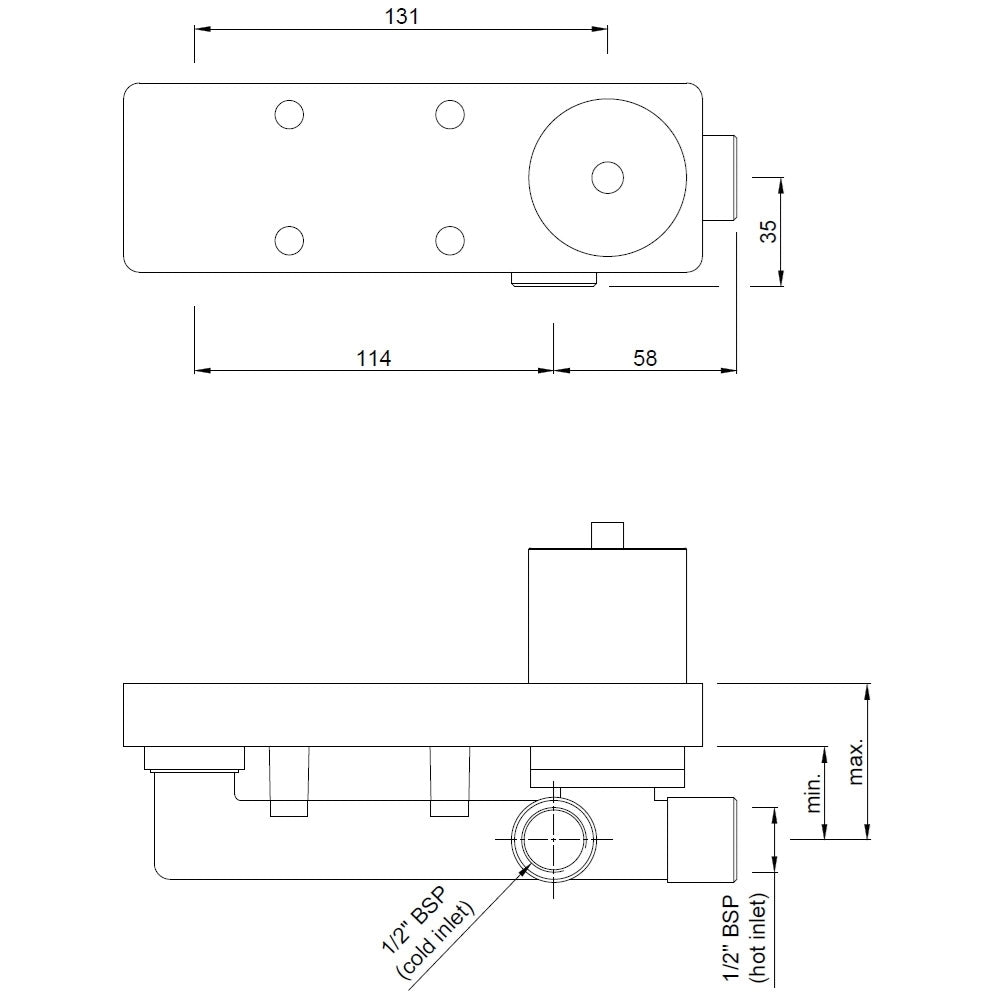 CONC. PART FOR W/M BASIN MIXER W/O EXP - JAQUAR FAUCETS -  ( CHROME - ARC - 0x15 mm - 0inchX0.5inch )