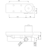 CONC. PART FOR W/M BASIN MIXER W/O EXP - JAQUAR FAUCETS -  ( CHROME - ARC - 0x15 mm - 0inchX0.5inch )