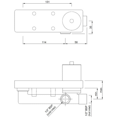 CONC. PART FOR W/M BASIN MIXER W/O EXP - JAQUAR FAUCETS -  ( CHROME - ARC - 0x15 mm - 0inchX0.5inch )