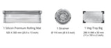 SS SINK 1.0 BOWL WITH DRAIN BOARD WITH SILICON PREMIUM ROLL MAT , 1 VEG TRAY BIG , 2 STRAINER (DEPTH 9INCH) EVA - NIRALI -  ( SATIN - EXPELL SINK - 915x510 mm - 36inchX20inch )