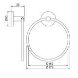 TOWEL  RING W/FLANGE ROUND - JAQUAR FAUCETS -  ( ANTIQUE COPPER - CONTINENTAL ACC. - 0x0 mm - 0inchx0inch )