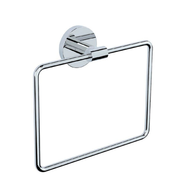 TOWEL RING SQUARE WITH ROUND FLANGE - JAQUAR FAUCETS - ( CHROME - CONTINENTAL ACC. - 0x0 mm - 0inchX0inch )