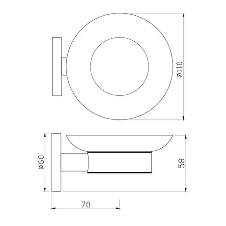 SOAP  DISH - JAQUAR FAUCETS -  ( BLACK MATT - CONTINENTAL ACC. - 0x0 mm - 0inchx0inch )