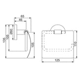 TOILET ROLL HOLDER WITH STAINLESS STEEL - JAQUAR FAUCETS -  ( BLACK MATT - CONTINENTAL ACC. - 0x0 mm - 0inchx0inch )