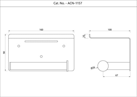 TOILET PAPER HOLDER - JAQUAR FAUCETS -  ( CHROME -  - 0x0 mm - 0inchx0inch )