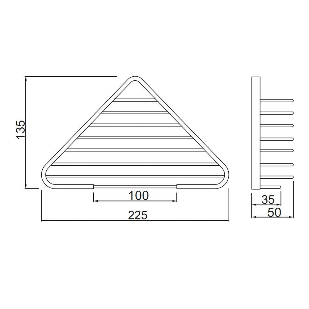 CORNER SHOWER BASKET - JAQUAR FAUCETS - ( BLACK MATT - CONTINENTAL ACC. - 0x0 mm - 0inchX0inch )