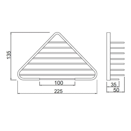CORNER SHOWER BASKET - JAQUAR FAUCETS - ( BLACK MATT - CONTINENTAL ACC. - 0x0 mm - 0inchX0inch )