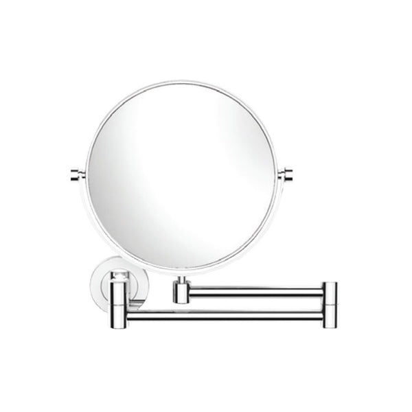 DOUBLE ARM WALL MOUNTED REVERSIBLE PLAIN/ MAGNIFYING (3X)PIVOTAL MIRROR - JAQUAR FAUCETS - ( CHROME - CONTINENTAL ACC. - 0x200 mm - 0inchX8inch )