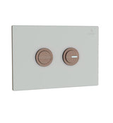 CONTROL PLATE WHITE GLASS - ARTIZE CISTERN -  ( ANTIQUE COPPER - CILICA PNEUMATIC - 540x360 mm - 14.4inchX0inch )