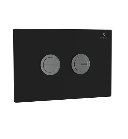 CILICA PNEUMATIC CONTROL PLATE GLASS BLACK - ARTIZE CISTERN -  ( BLACK CHROME - CILICA PNEUMATIC - 0x15 mm - 0inchX0.6inch )