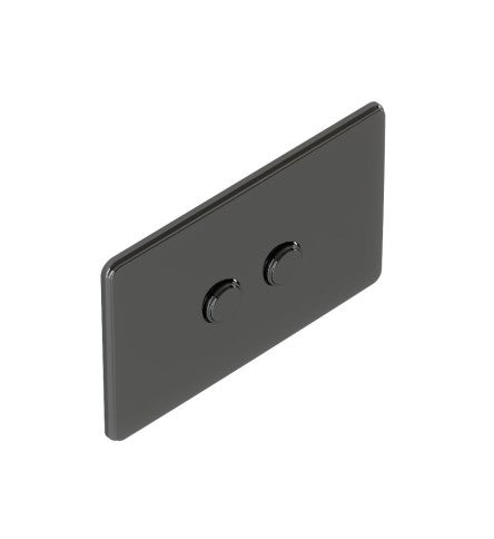 VIC PNEUMATIC CONTROL PLATE - ARTIZE CISTERN -  ( BLACK CHROME - VIC PNEUMATIC - 0x15 mm - 0inchX0.5inch )