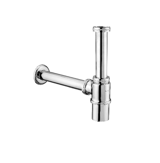 BOTTLE TRAP WITH 12 LONG BRASS PIPE - IPM -  ( CHROME - ALLIED - 0x15 mm - 0inchX0.6inch )