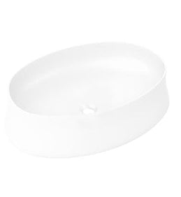 THIN RIM TABLE TOP BASIN - ARTIZE SWARE -  ( WHITE MATT - ARTIZE DESIGNER - 600x420 mm - 16.8inchX0inch )