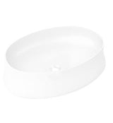 THIN RIM TABLE TOP BASIN - ARTIZE SWARE -  ( WHITE MATT - ARTIZE DESIGNER - 600x420 mm - 16.8inchX0inch )