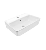 WALL HUNG BASIN WITH FIXING ACCESSORIES - ARTIZE SWARE -  ( WHITE - ARTIZE DESIGNER - 650x450 mm - 26inchX18inch )