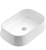 THIN RIM TABLE TOP BASIN - ARTIZE SWARE -  ( WHITE - ARTIZE DESIGNER - 600x420 mm - 24inchX17inch )