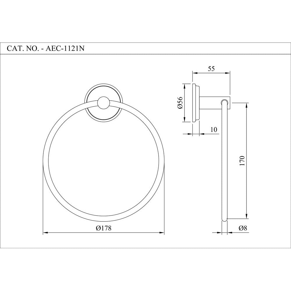 TOWEL  RING - ESSCO FAUCET -  ( CHROME - ACCESSORIES - 0x0 mm - 0inchx0inch )