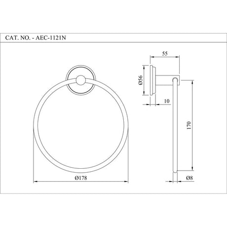 TOWEL  RING - ESSCO FAUCET -  ( CHROME - ACCESSORIES - 0x0 mm - 0inchx0inch )