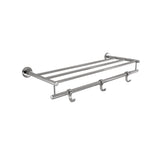 TOWEL SHELF WITH LOWER HANGERS - ESSCO FAUCET -  ( CHROME - ACCESSORIES - 0x600 mm - 0inchX24inch )