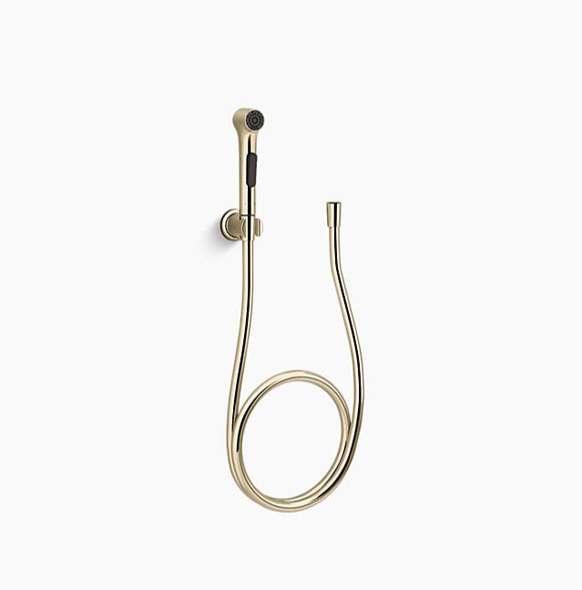 ELATE HEALTH FAUCET WITH HOSE & BRACKET - KOHLER PREMIUM -  ( FRENCH GOLD - PREMIUM - 0x15 mm - 0inchX0.6inch )