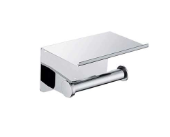 PAPER HOLDER WITH SHELF - AUGA -  ( CHROME - LAZIO - 0x0 mm - 0inchx0inch )