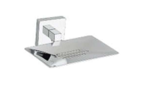 SOAP DISH BRASS - AUGA -  ( CHROME - SQUARE - 0x0 mm - 0inchx0inch )