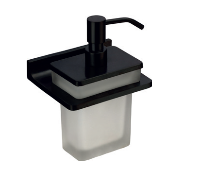 LIQUID SOAP DISPENSER WITH HOLDER - AUGA -  ( MATT BLACK - MELLIEUR - 0x0 mm - 0inchx0inch )