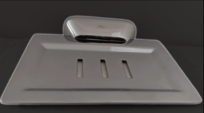 SOAP DISH BRASS - AUGA -  ( CHROME - GLANCE - 0x0 mm - 0inchx0inch )