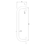 GRAB BAR - JAQUAR FAUCETS -  ( CHROME - ACC.HOTELIER SERIES - 0x300 mm - 0inchX12inch )