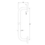 GRAB BAR - JAQUAR FAUCETS -  ( CHROME - ACC.HOTELIER SERIES - 0x450 mm - 0inchX18inch )