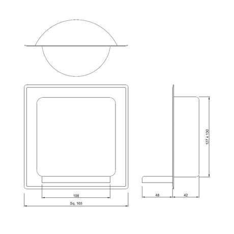 SOAP DISH RECESSED - JAQUAR FAUCETS -  ( CHROME - ACC.HOTELIER SERIES - 0x0 mm - 0inchx0inch )