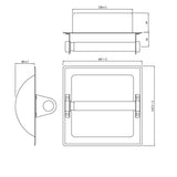 PAPER HOLDER RECESSED W/O FLAP - JAQUAR FAUCETS -  ( CHROME - ACC.HOTELIER SERIES - 0x0 mm - 0inchx0inch )