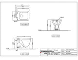 EWC WITH PP SF SLIM SCV W/ FIXING ACC - ESSCO SWARE -  ( WHITE - ASPIRE - 515x340 mm - 20.6inchX13.6inch )