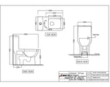 SIN PIEC WC S-220MM W/PP SOFT CLOS S/CVR - ESSCO SWARE -  ( WHITE - ASPIRE - 360x660 mm - 14inchX26inch )