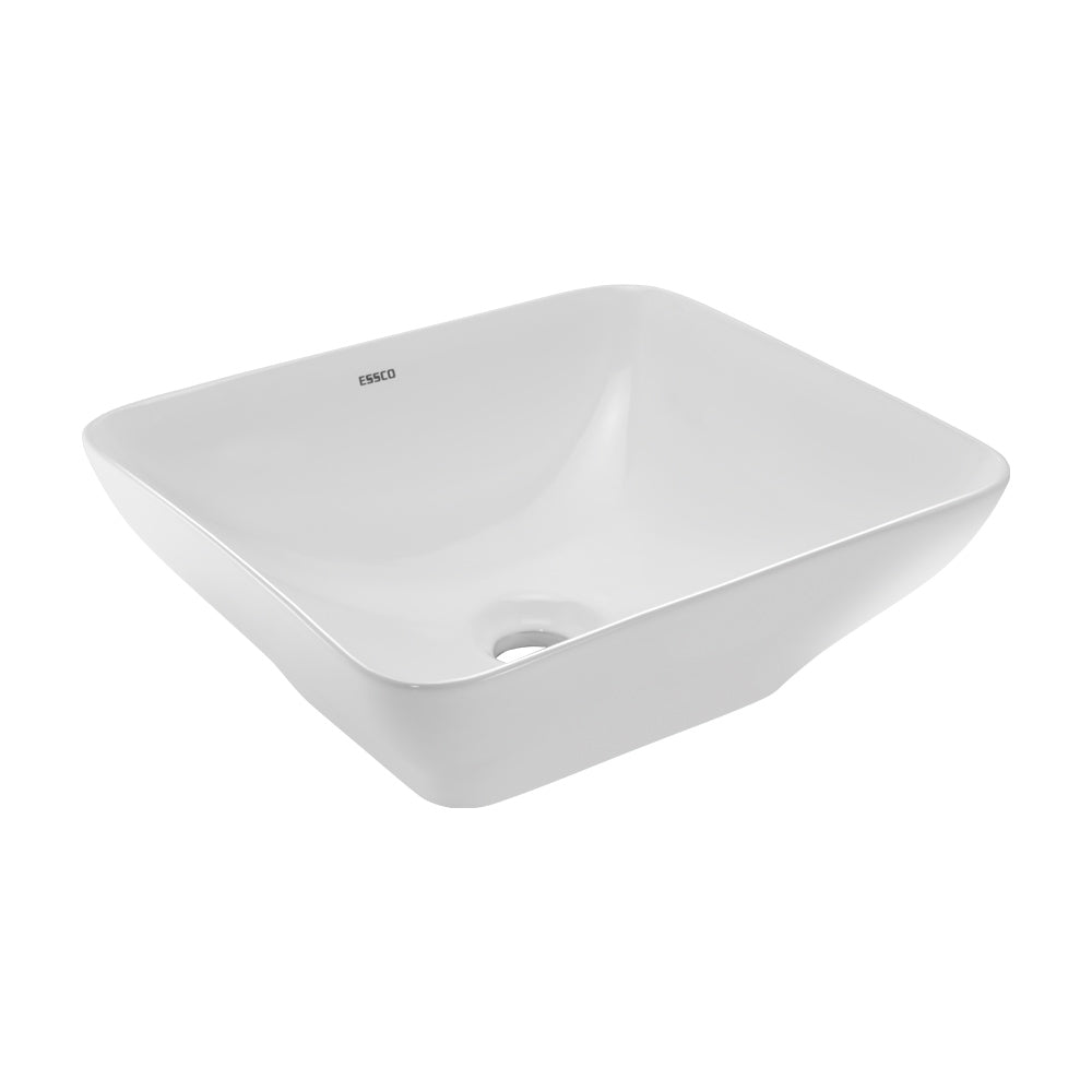 WASH BASIN TABLE TOP - ESSCO SWARE -  ( WHITE - ASPIRE - 380x325 mm - 15.2inchX13inch )