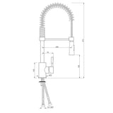 SL SPRING PULLDOWN SINK MXR T/M &B/PIPE - ARTIZE FAUCET -  ( CHROME -  - 0x15 mm - 0inchX0.5inch )