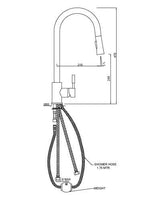 SL SINK MXR T/M W/FULL DOWN SPRAY&B/PIPE - ARTIZE FAUCET -  ( CHROME -  - 0x15 mm - 0inchX0.5inch )